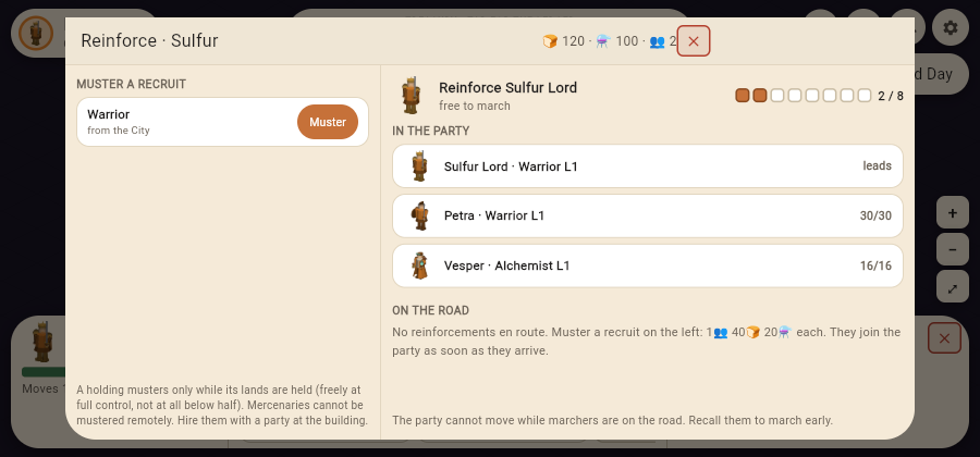 The Reinforce screen
