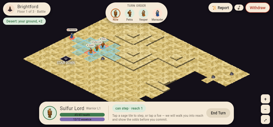 A tactical battle